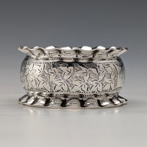 1898 British antique sterling silver napkin ring, 16g, Minshull & Latimer